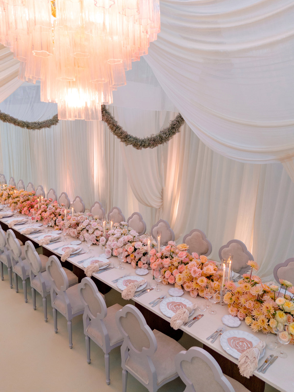 Bespoke Pearl Mass Rose Menu  | Rebecca Bloom's Lake Como Wedding | Villa Balbiano