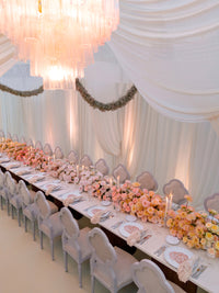 Bespoke Pearl Mass Rose Menu  | Rebecca Bloom's Lake Como Wedding | Villa Balbiano