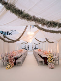 Bespoke Pearl Mass Rose Menu  | Rebecca Bloom's Lake Como Wedding | Villa Balbiano