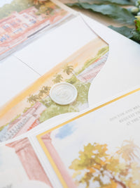 Ringling Museum Wedding, Sarasota, Florida, Wedding Invitation Suite | Bespoke Commission T&D