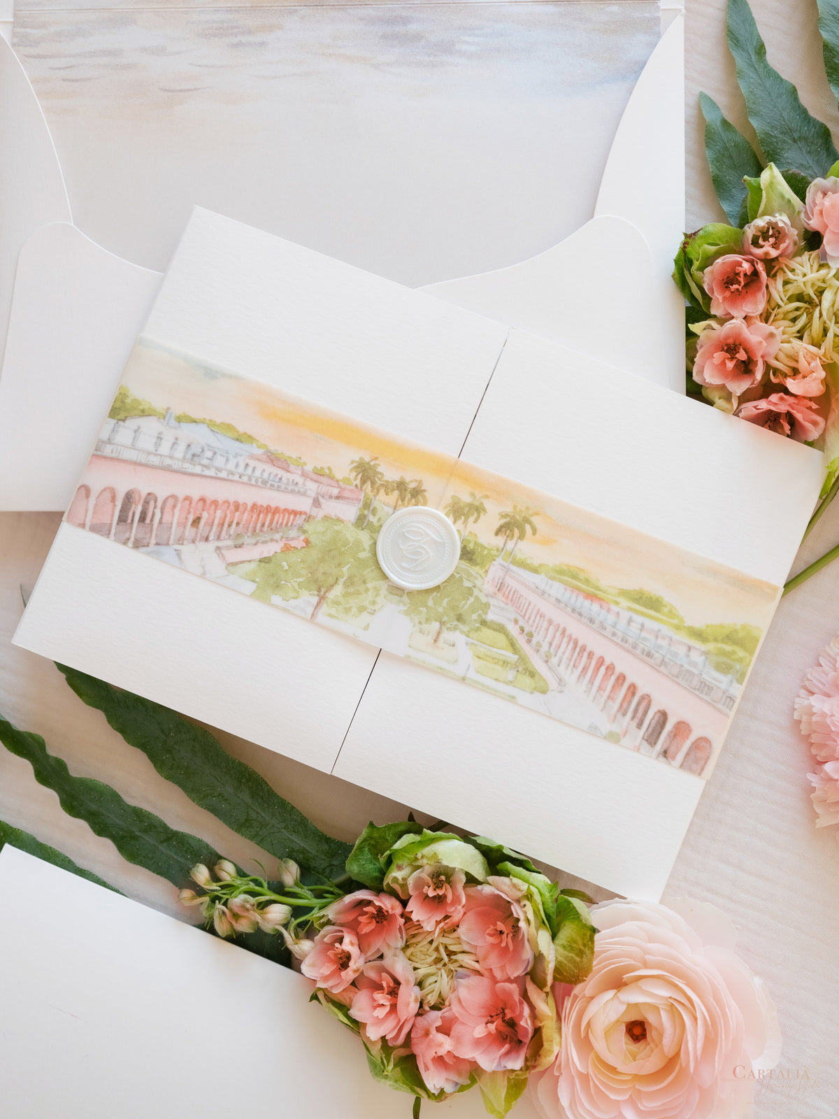 Ringling Museum Wedding, Sarasota, Florida, Wedding Invitation Suite | Bespoke Commission T&D