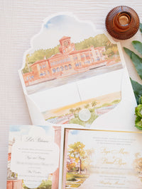 Ringling Museum Wedding, Sarasota, Florida, Wedding Invitation Suite | Bespoke Commission T&D