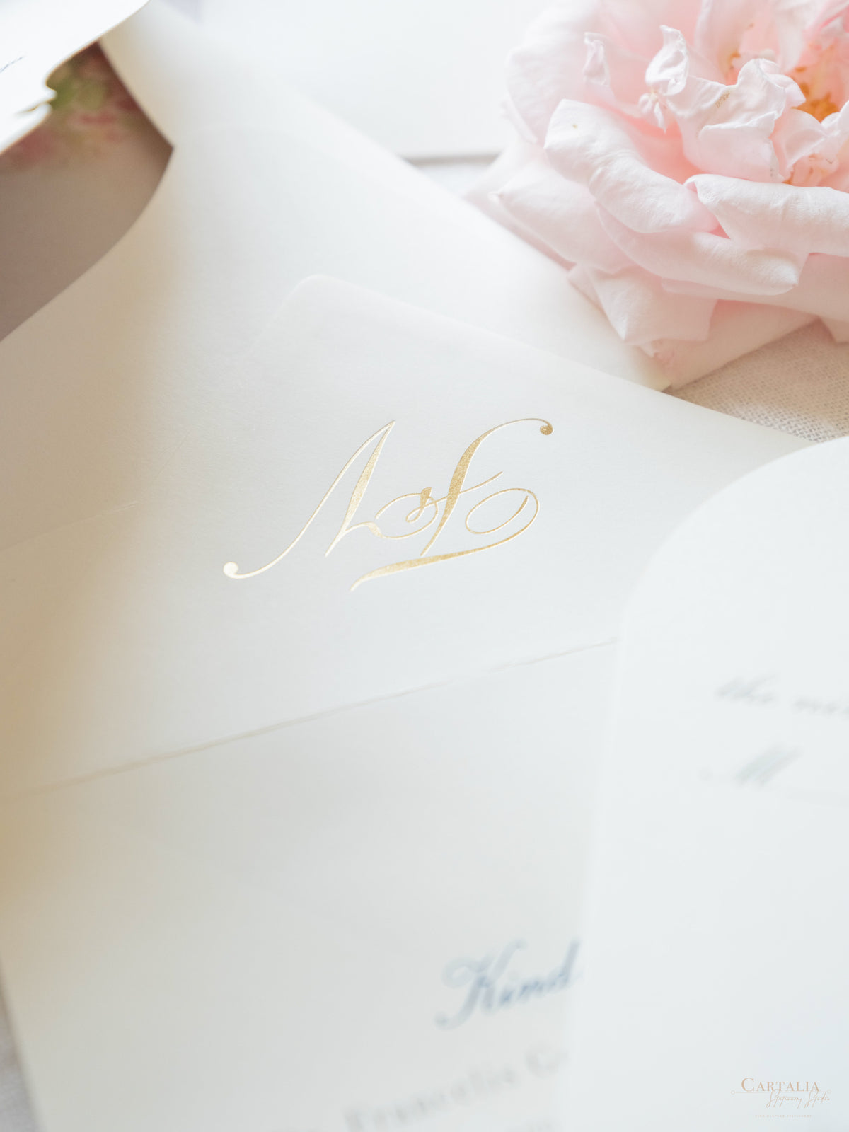 Suite de invitación de boda con bolsillo de acuarela Santorini | Comisión personalizada de frutas y hortalizas