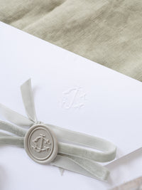 Lujosa suite de invitación en pergamino con diseño de acuarela personalizado | Comisión personalizada J&C