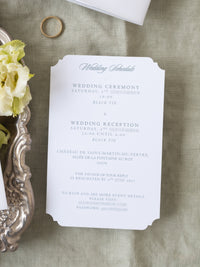 Lujosa suite de invitación en pergamino con diseño de acuarela personalizado | Comisión personalizada J&C