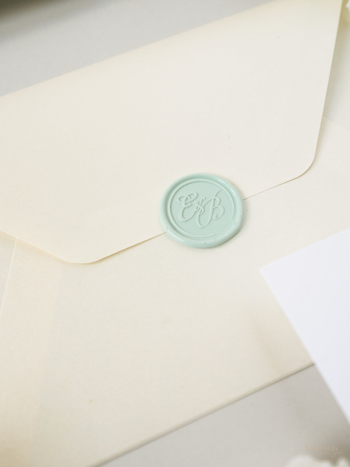 Custom Wedding Venue Illustration |  Foiled Venue Invitation Pocket Suite in Classic Envelope Fold in Gold Foil | SAMPLE