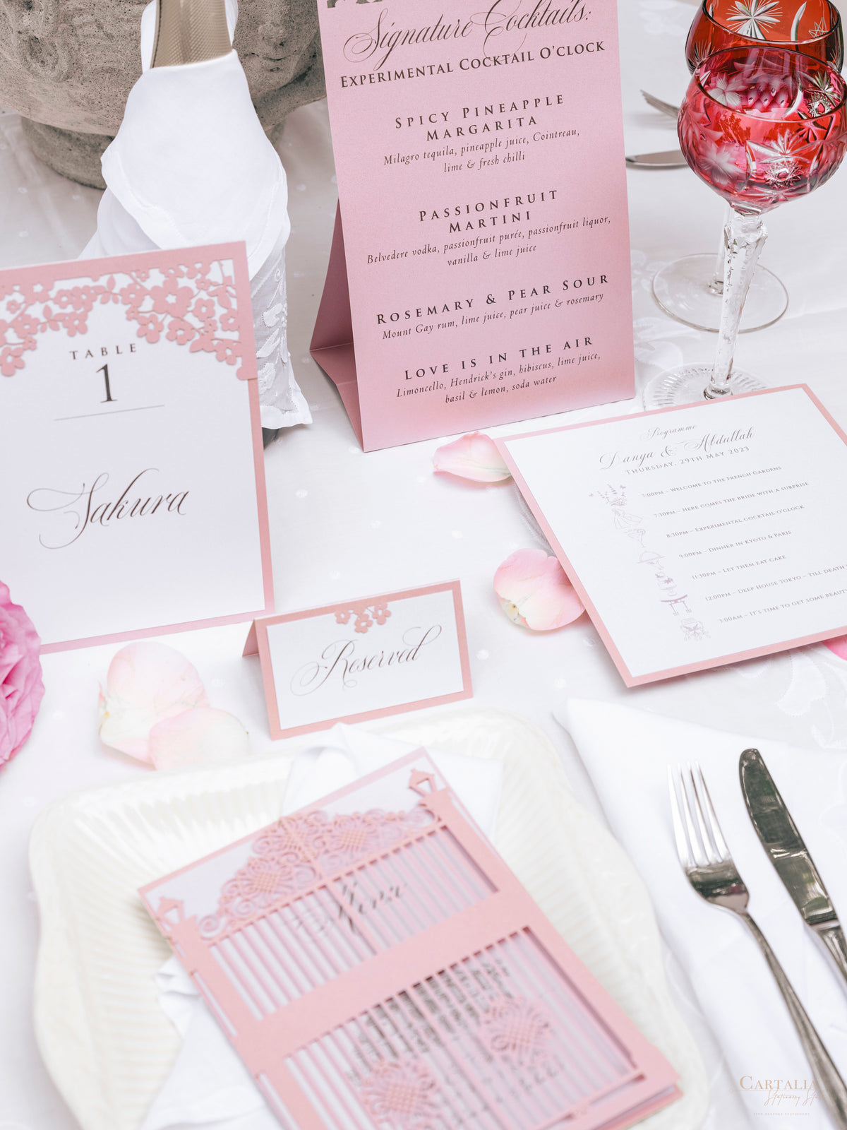 Bespoke Ornamental Gate Laser Cut Menu | Villa Ephrussi de Rothschild