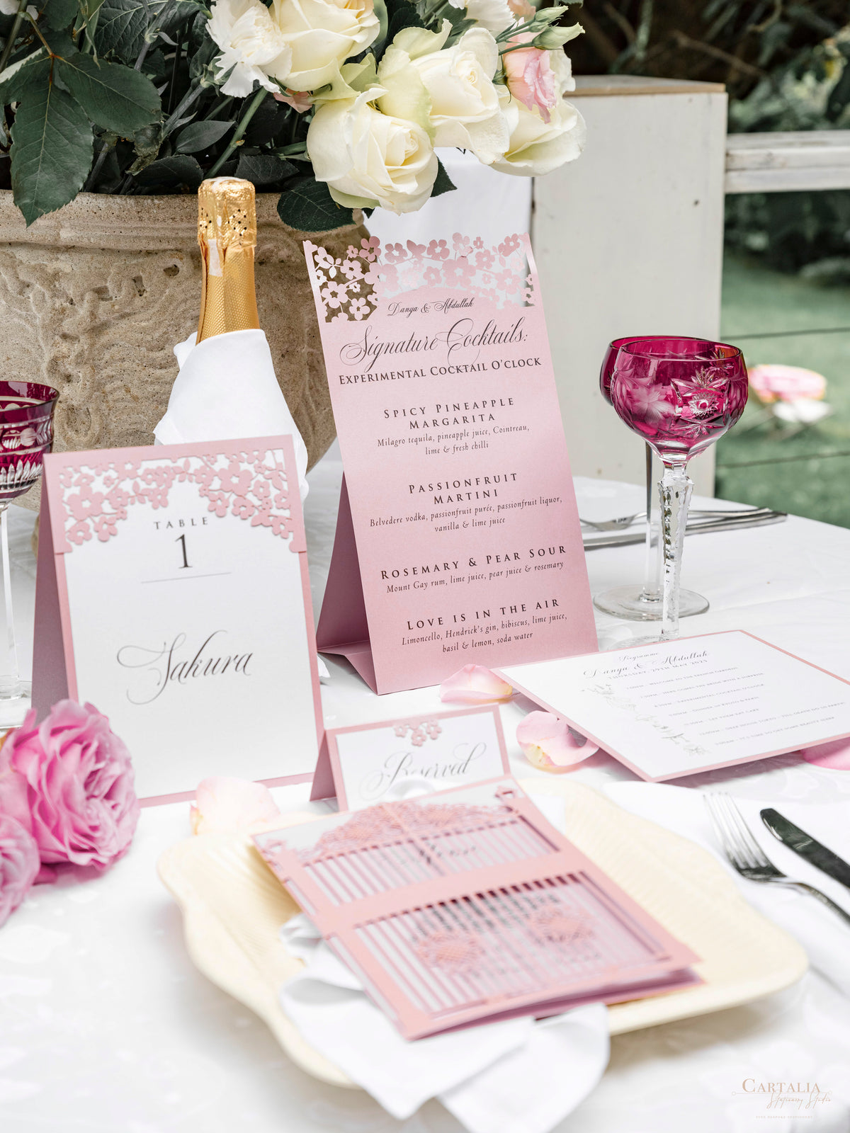 Bespoke Ornamental Gate Laser Cut Menu | Villa Ephrussi de Rothschild