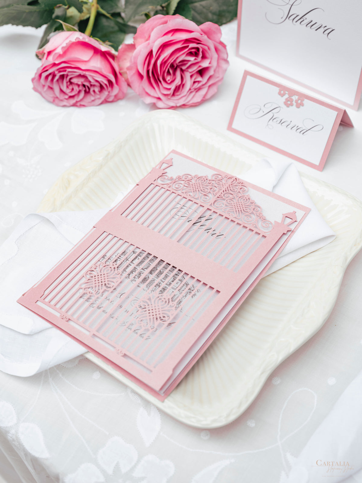 Bespoke Ornamental Gate Laser Cut Menu | Villa Ephrussi de Rothschild