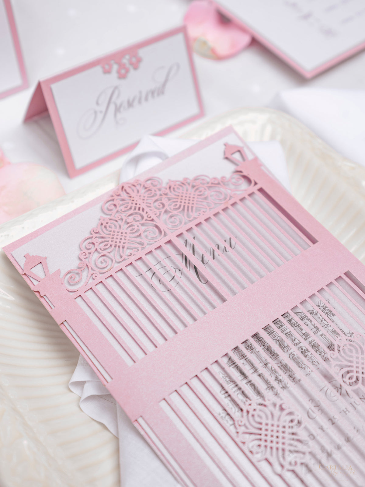 Bespoke Ornamental Gate Laser Cut Menu | Villa Ephrussi de Rothschild