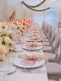 Bespoke Pearl Mass Rose Menu  | Rebecca Bloom's Lake Como Wedding | Villa Balbiano