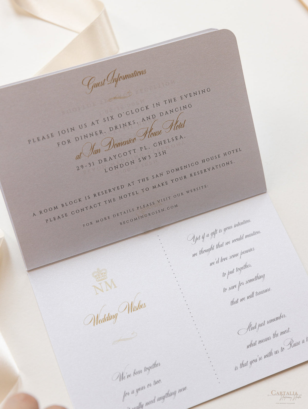 FOLDER Travel Wallet: Luxury Gold Wedding Passport Invite in Pocket & Mirror Tag Passport Invitation Suite