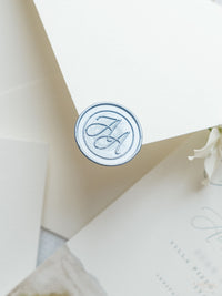 Luxury Hand Painted Save The Date with Venue Watercolour & Wax Seal | Villa Pizzo, Lake Como, Italy