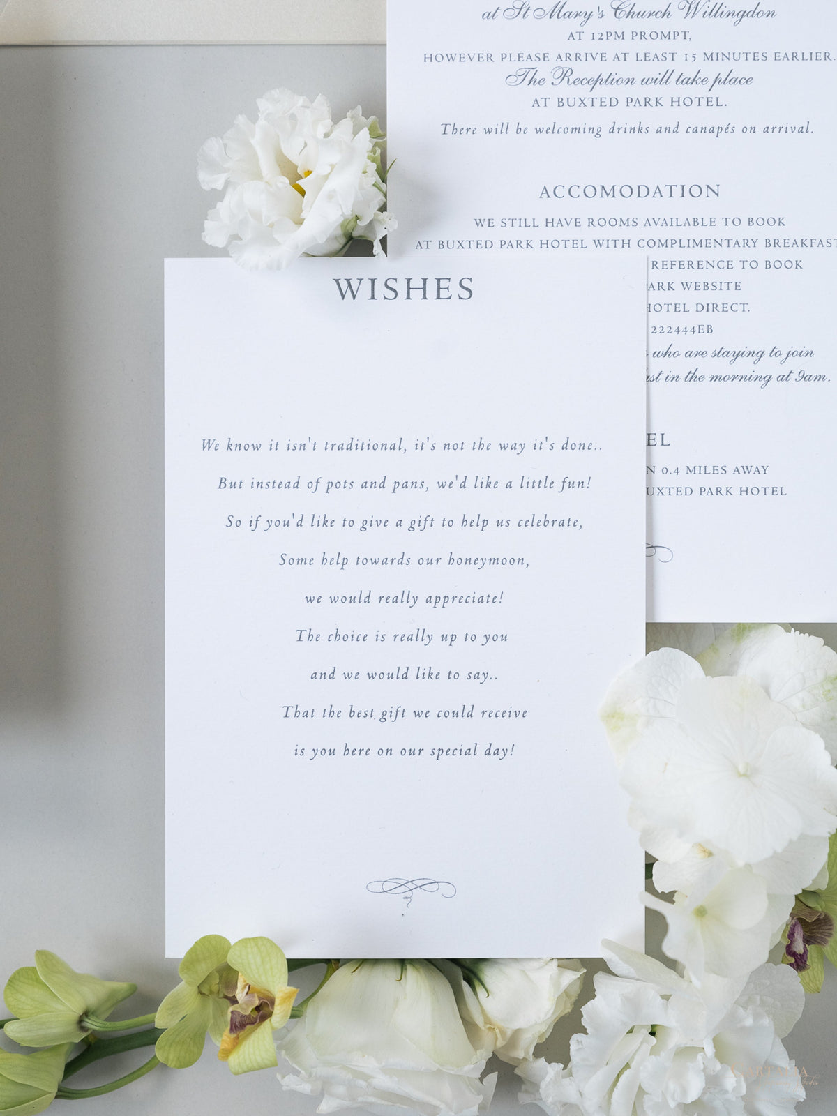 Custom Wedding Venue Illustration |  Foiled Venue Invitation Pocket Suite in Classic Envelope Fold in Gold Foil | SAMPLE