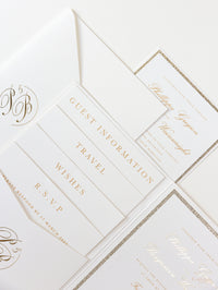 Invitaciones de boda en Grantley Hall | Comisión personalizada P&B