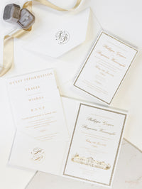 Invitaciones de boda en Grantley Hall | Comisión personalizada P&B