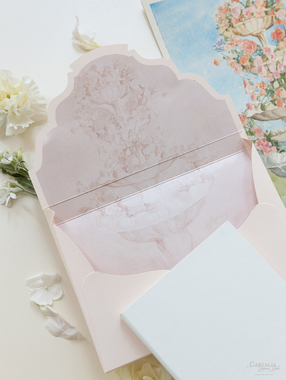 Libro en caja de lujo hecho a mano con bolsillo de invitaciones de La Casa Toscana | Comisión personalizada H&R
