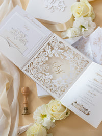 Invitaciones de boda para el lugar de Grantley Hall | Caja a medida de alta costura | Comisión personalizada S&W