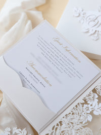Invitaciones de boda para el lugar de Grantley Hall | Caja a medida de alta costura | Comisión personalizada S&W