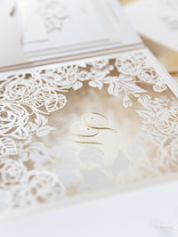 Invitaciones de boda para el lugar de Grantley Hall | Caja a medida de alta costura | Comisión personalizada S&W