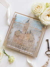 Invitación de boda Waldorf Astoria Washington | Comisión a medida J&G