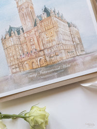 Invitación de boda Waldorf Astoria Washington | Comisión a medida J&G