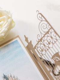 Invitación de boda Waldorf Astoria Washington | Comisión a medida J&G