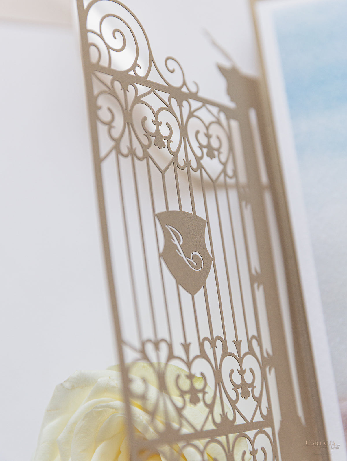 Invitación de boda Waldorf Astoria Washington | Comisión a medida J&G