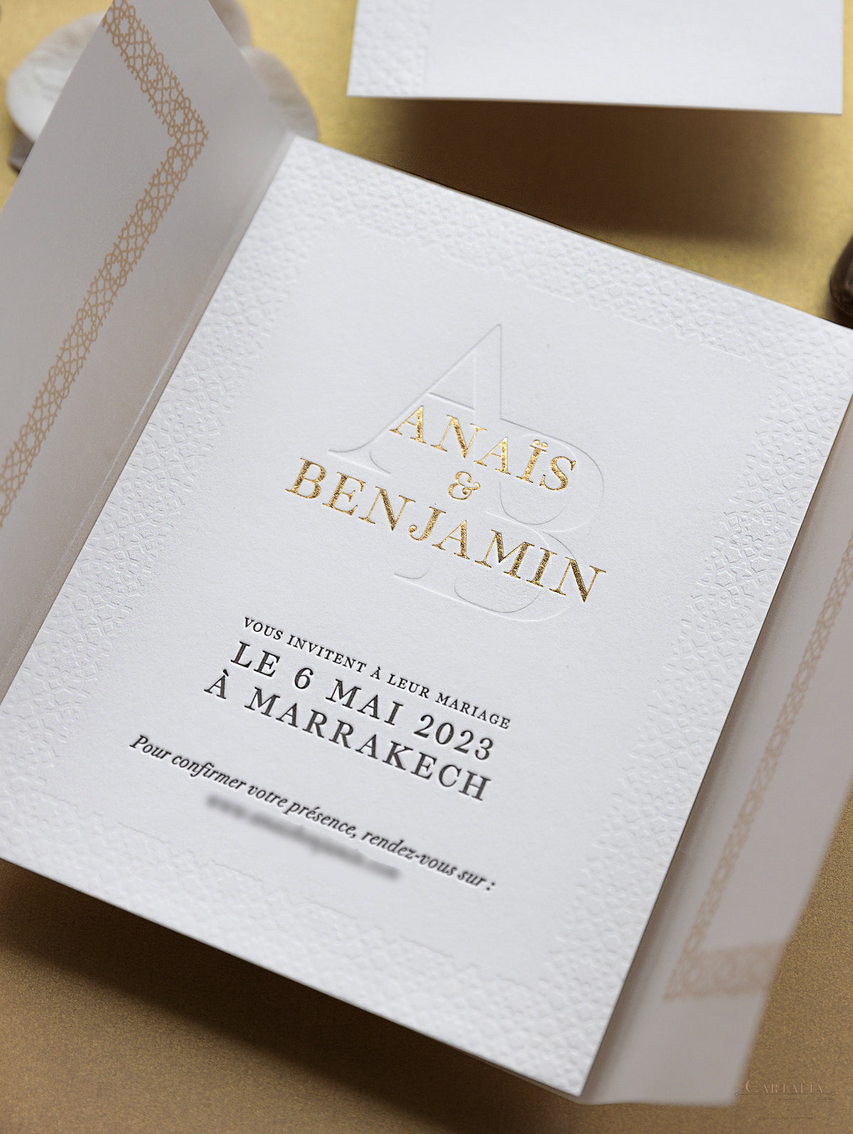 Boda de destino en Marruecos | Invitaciones de boda en Marrakech | Comisión A&B a medida
