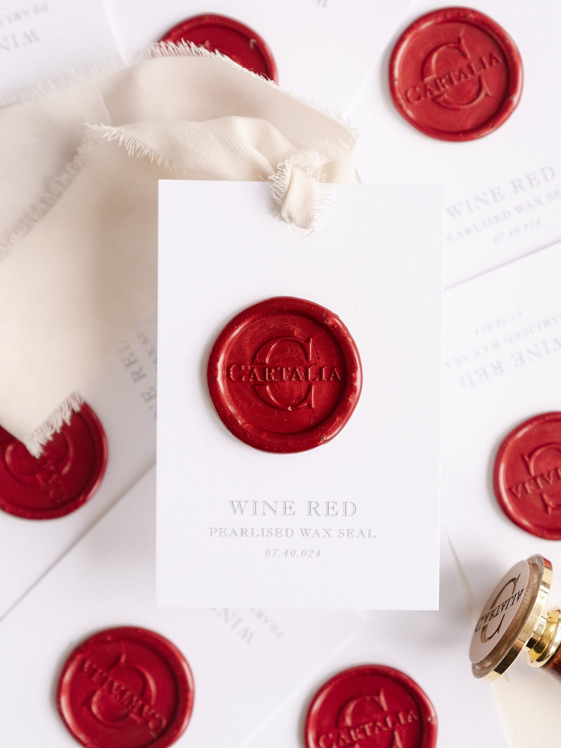 Wax Seal in Wine Red Pearlised – Cartalia
