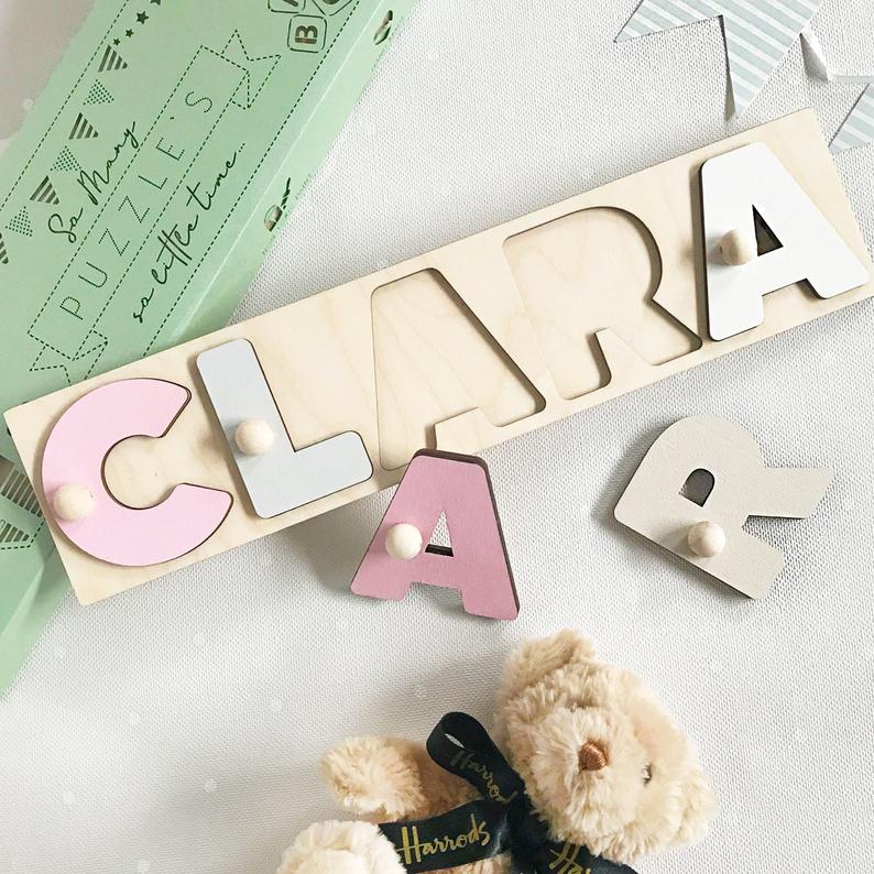 Puzzle nombre madera personalizado cheap
