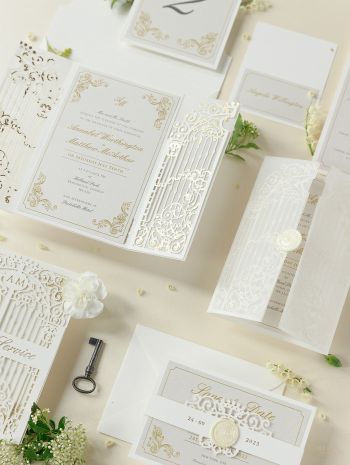 Ornamental Gate Laser Cut Day with Vellum & Wax Seal Collection