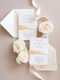 Luxury Classic Satin Board Wedding Invitation