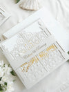 Your Own Venue Ornamental Gate Laser Cut  Foiled Venue Wedding Invitation.