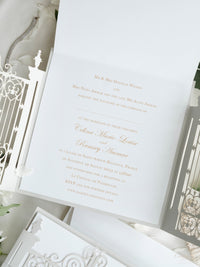 Your Own Venue Ornamental Gate Laser Cut  Foiled Venue Wedding Invitation