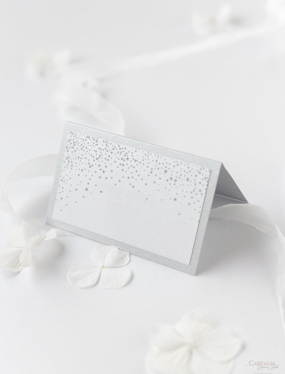 White Winter, Snowflake Place Card