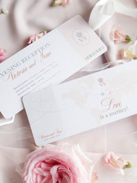 Passport Style Invitation Boarding Pass Invite Ticket Style