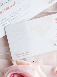 Passport Style Invitation Boarding Pass Invite Ticket Style