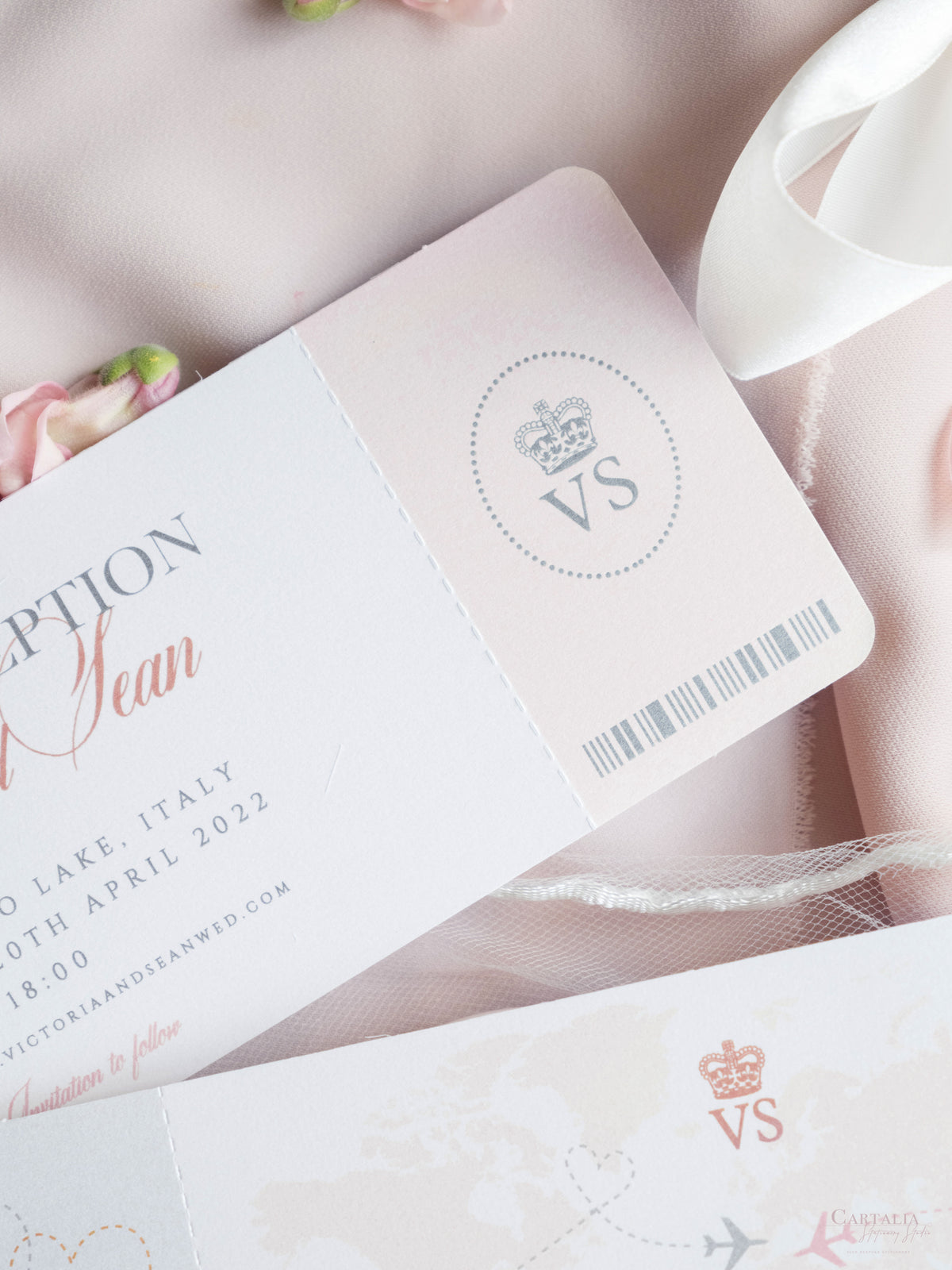 Passport Style Invitation Boarding Pass Invite Ticket Style