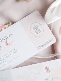 Passport Style Invitation Boarding Pass Invite Ticket Style