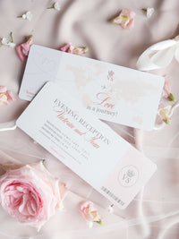Passport Style Invitation Boarding Pass Invite Ticket Style