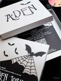 3D Pop Up Bat Mitzvah Halloween Invitation | Tim Burton Nightmare Before Christmas Box