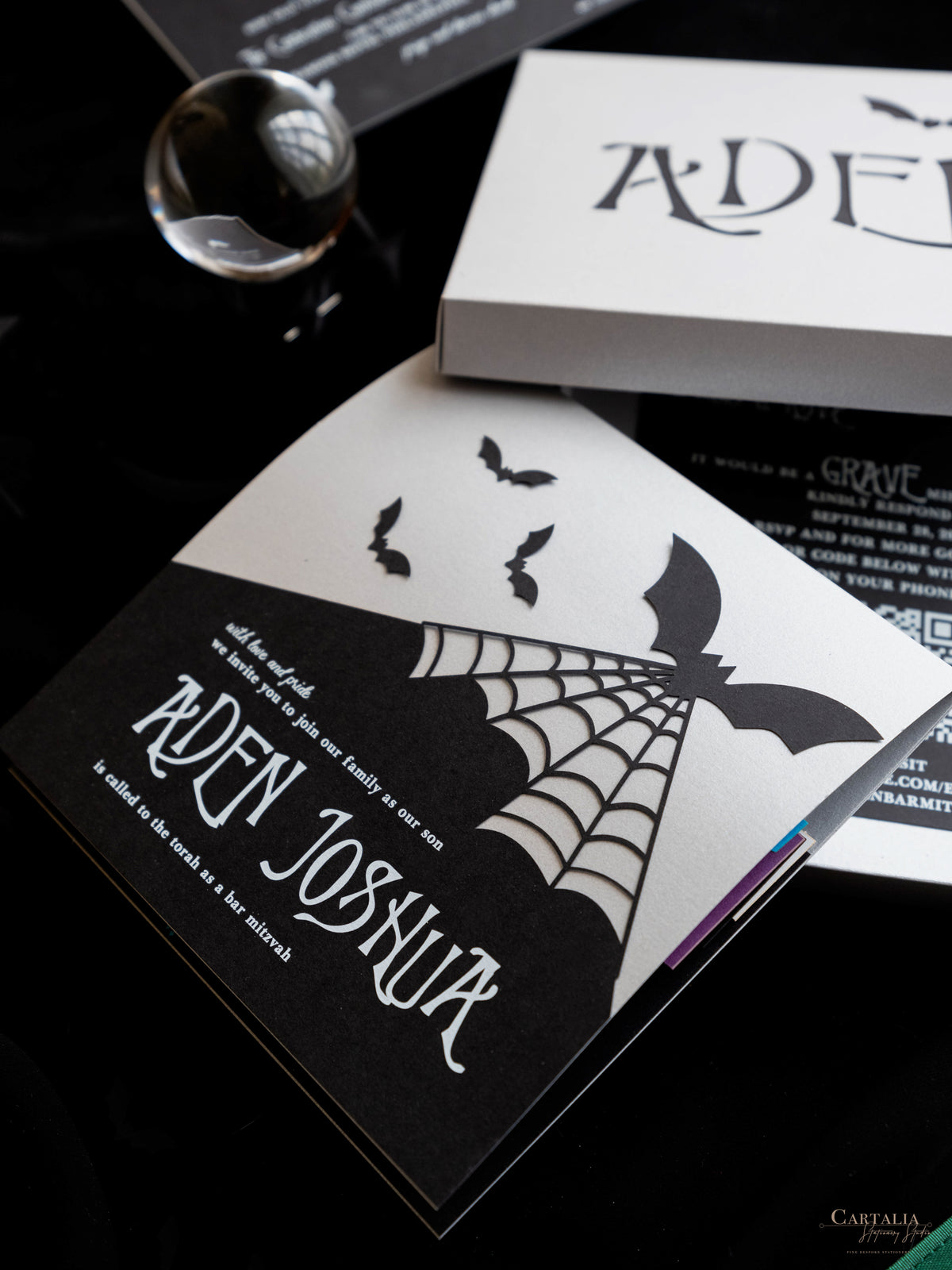 3D Pop Up Bat Mitzvah Halloween Invitation | Tim Burton Nightmare Before Christmas Box