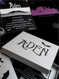 3D Pop Up Bat Mitzvah Halloween Invitation | Tim Burton Nightmare Before Christmas Box