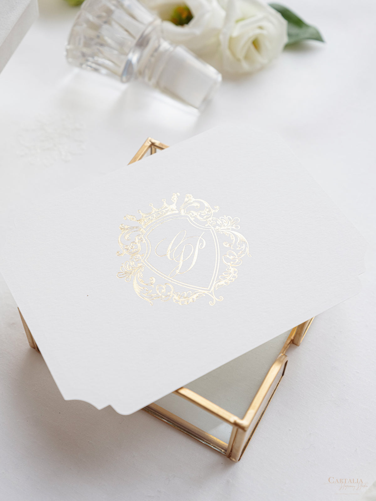 Luxury Velvet Hard Back Box & Tassel Invitation with Gold Foil Venue | Bespoke Commission G&P | Villa Balbiano, Lake Como