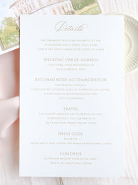 Luxury Watercolour Villa Cora Pocket with Letterpress and Deckled Edge Envelope | Bespoke Commission for S&S