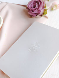 Luxury Watercolour Villa Cora Pocket with Letterpress and Deckled Edge Envelope | Bespoke Commission for S&S