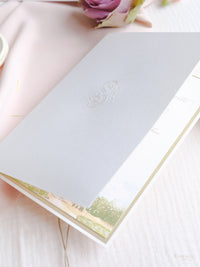 Luxury Watercolour Villa Cora Pocket with Letterpress and Deckled Edge Envelope | Bespoke Commission for S&S