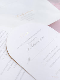 Luxury Wedding Invitation Suite with Watercolour Venue and Gold Foil | Villa Padierna Palace Marbella | Bespoke Commission for B&H