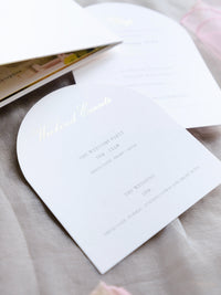 Luxury Wedding Invitation Suite with Watercolour Venue and Gold Foil | Villa Padierna Palace Marbella | Bespoke Commission for B&H